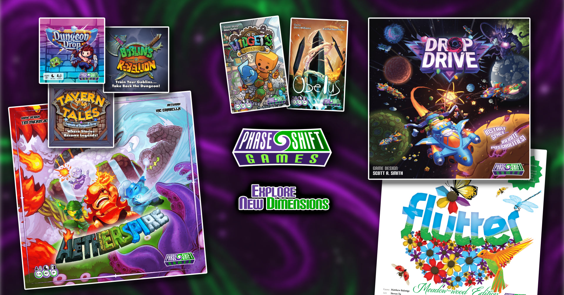 Collection of Phase Shift game boxes
