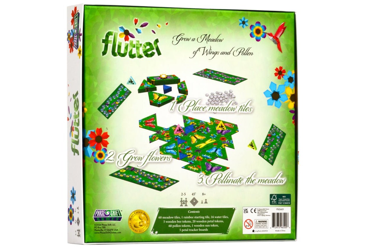 Board game box with colorful graphics on a white background